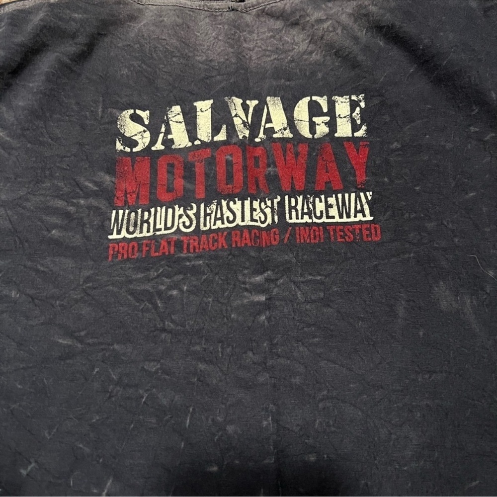 Salvage Bonneville Motorway Graphic Tee - Black with Red & Cream Accents - Picture 5 of 6